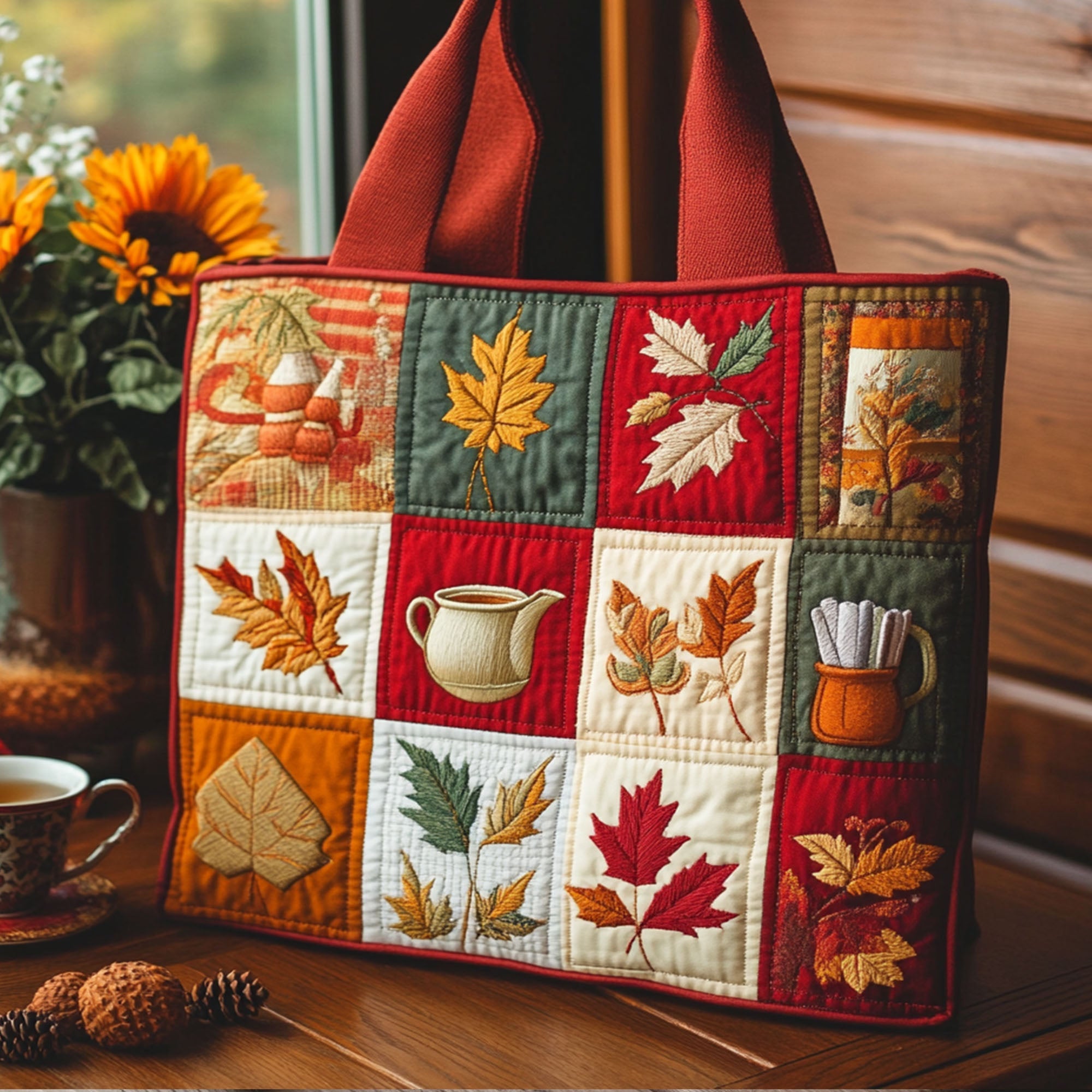 Crisp Autumn Quilted Tote Bag Autumn Inspired Gifts