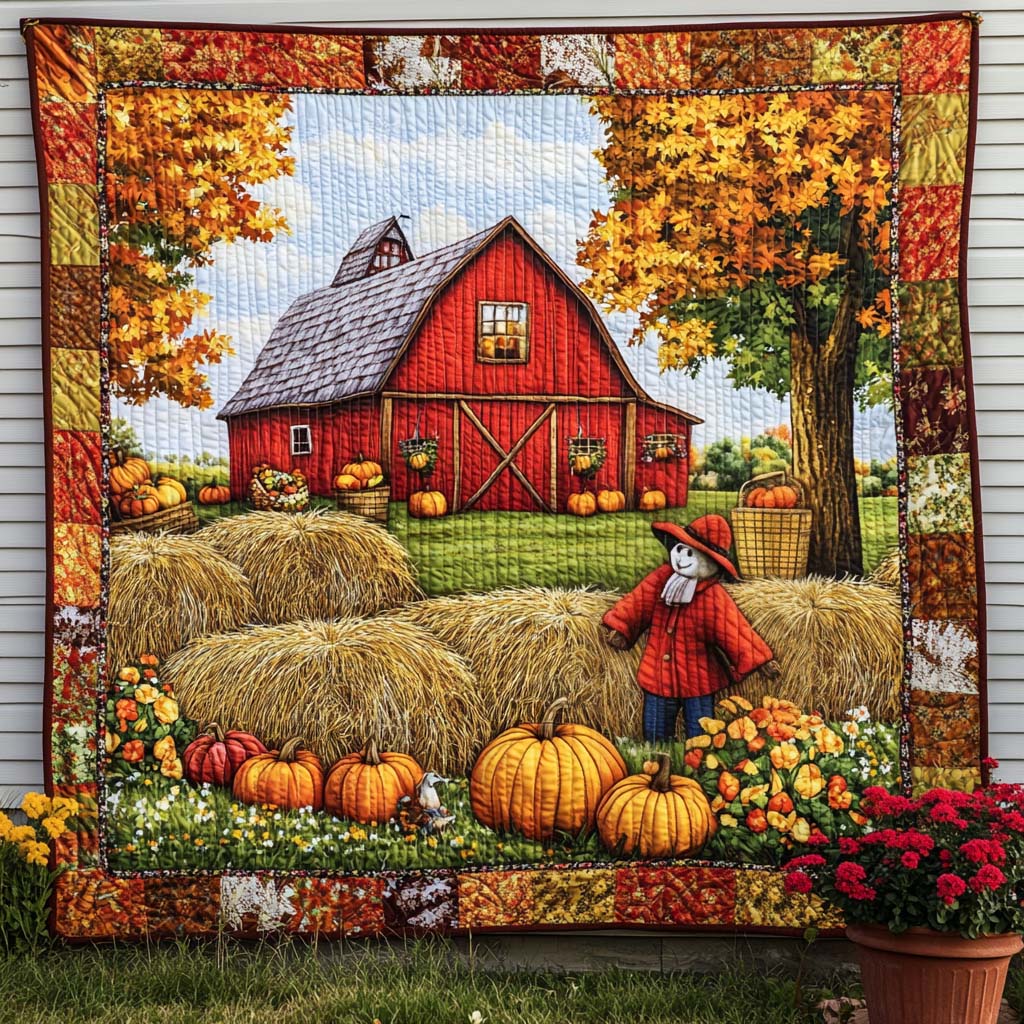 Crisp Forest Morning Quilted Blanket Fall Theme Blanket Best Family Presents For Christmas