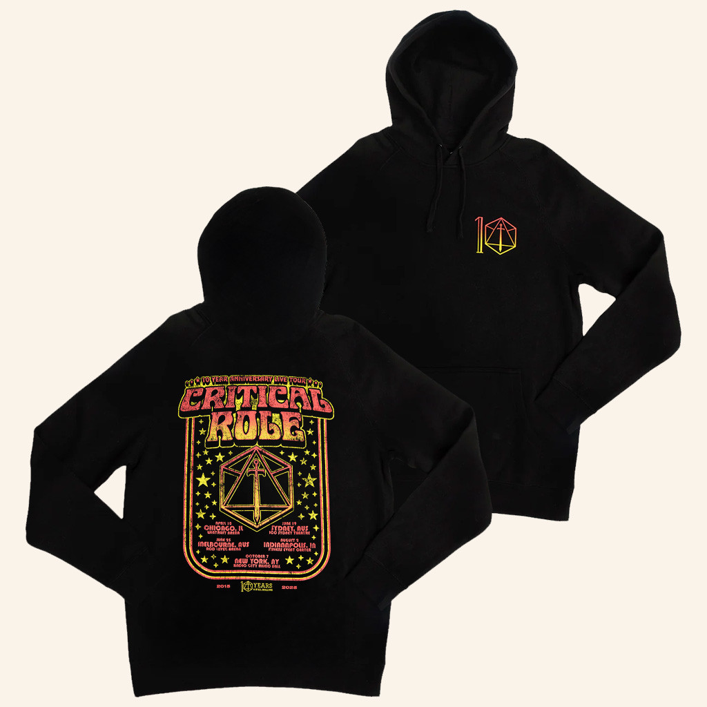 Critical Role Merch Critical Role 10 Year Anniversary Live Tour Hoodie Fan Christmas Gifts Critical Role Merch Critical Role 10 Year Anniversary Live Tour Hoodie Fan Christmas Gifts