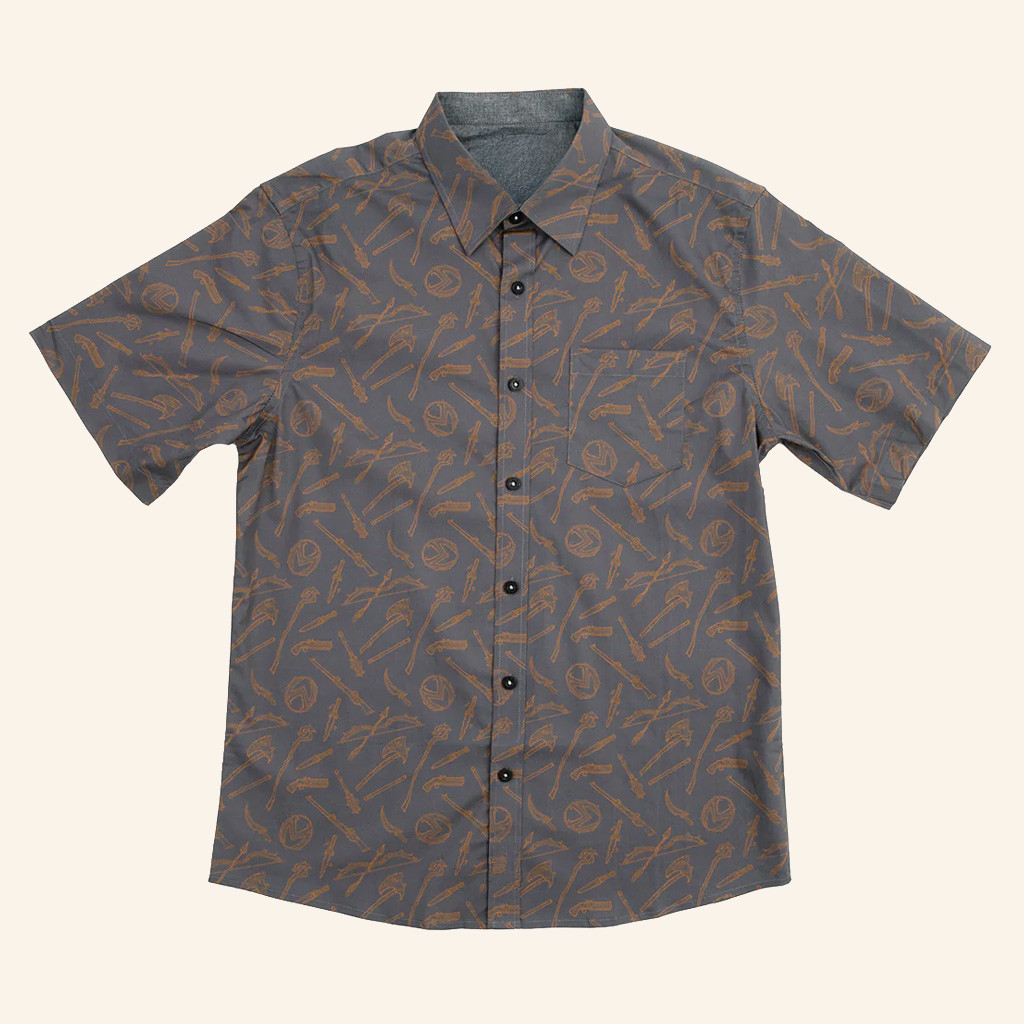 Critical Role Merch Vox Machina Weapons Button Up Shirt Cool Christmas Gifts For Guys Critical Role Merch Vox Machina Weapons Button Up Shirt Cool Christmas Gifts For Guys