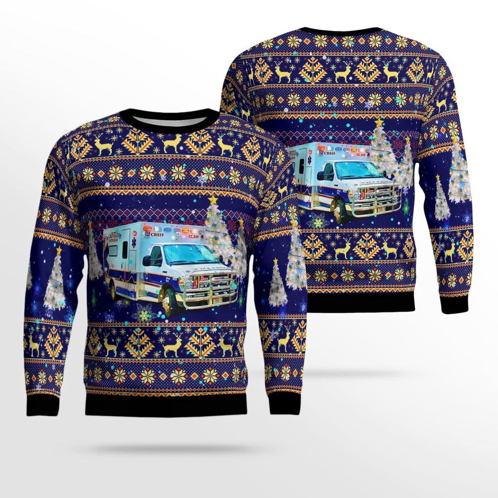 Crivitz Rescue Squad Inc Crivitz Wisconsin Christmas AOP Ugly Sweater Xmas Unisex Sweater Christmas Gifts For Men Women