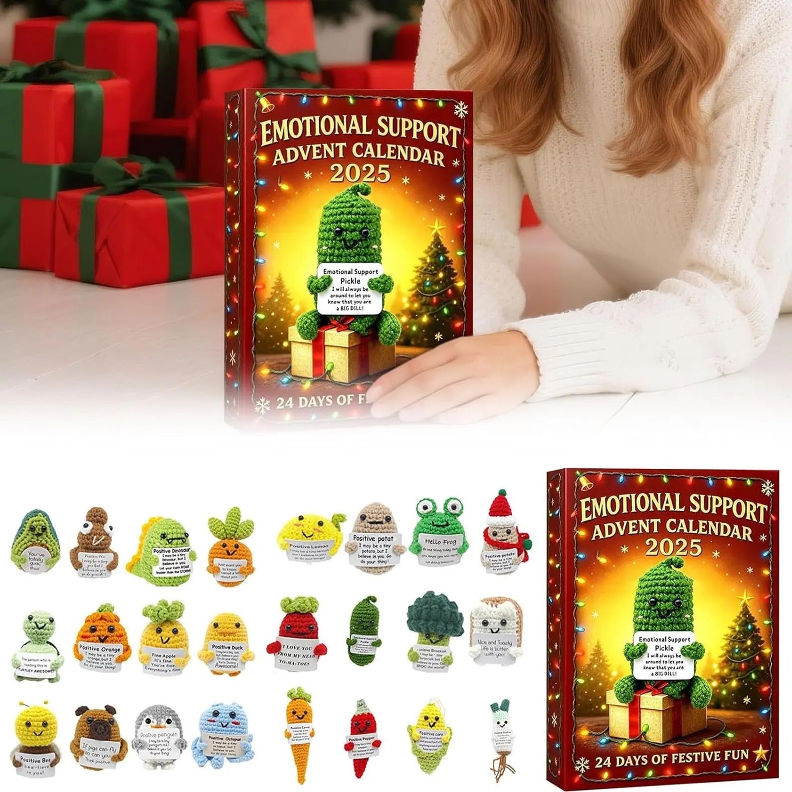 Crochet Plush Advent Calendar 2025 Christmas Countdown Calendar Xmas Gifts For Kids