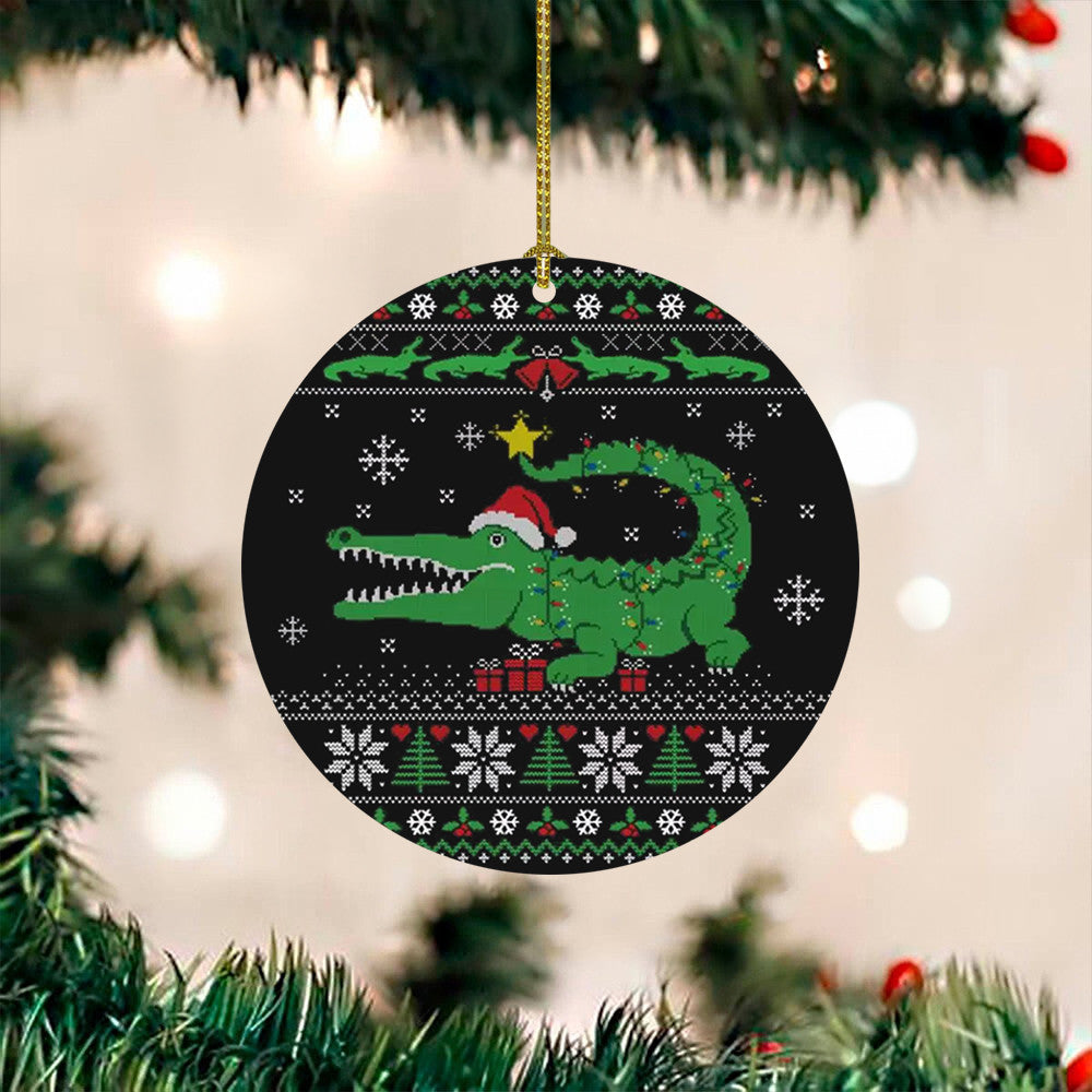Crocodile Christmas Ornament Merry Xmas Ornament Christmas Tree Decorations 2023