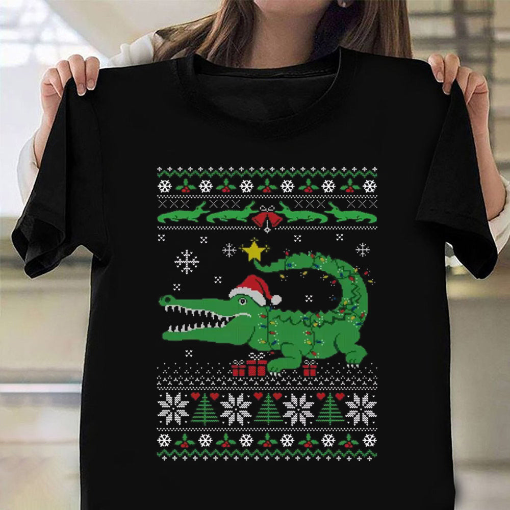Crocodile Christmas Shirt Merry Xmas T-Shirt Gifts For Best Friends Crocodile Christmas Shirt Merry Xmas T-Shirt Gifts For Best Friends