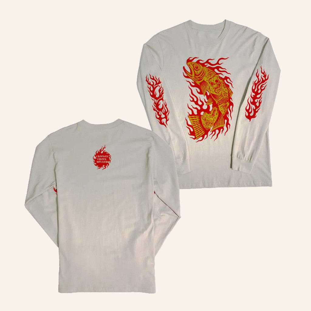 Crooked Creek Holler Merch Tattoo Trout Long Sleeve Shirt Best Gifts For Husband