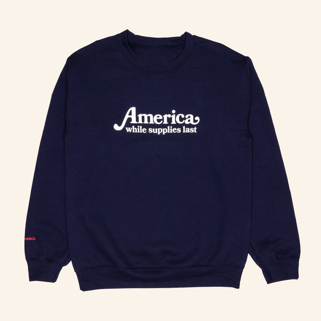 Crooked Merch America While Supplies Last Crewneck Sweatshirt Xmas Presents For Him