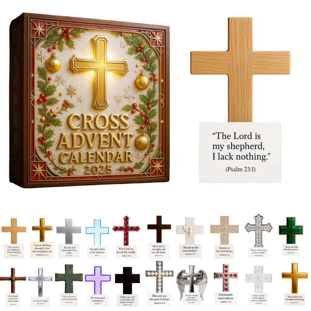 Cross Advent Calendar 2025 Home Decor Christmas Advent Calendar Christian Gifts