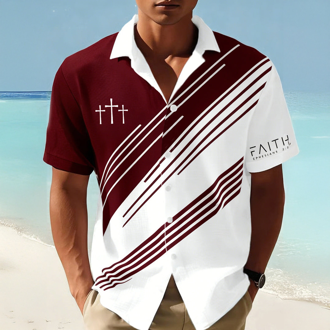 Cross Faith Ephasians Hawaiian Shirt God Is Good Shirt Unique Present For Husband