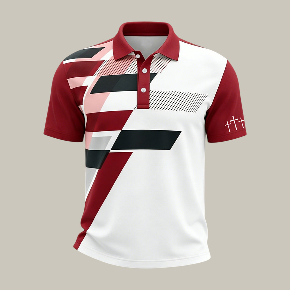 Cross Faith Graphic Christian Polo Shirt God Is Good Shirt Clothes Good Present For Father's Day