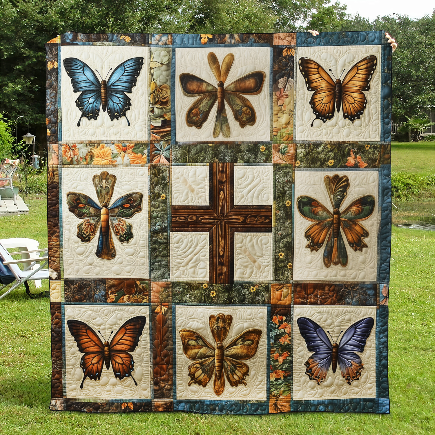 Cross of Hope Quilted Blanket Unique Christian Gifts