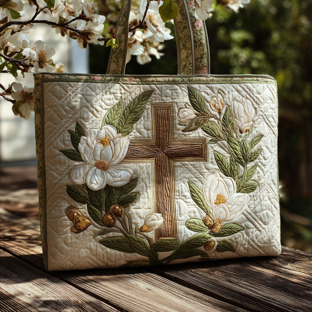 Cross of the Soul Quilted Tote Bag Unusual Christian Gifts