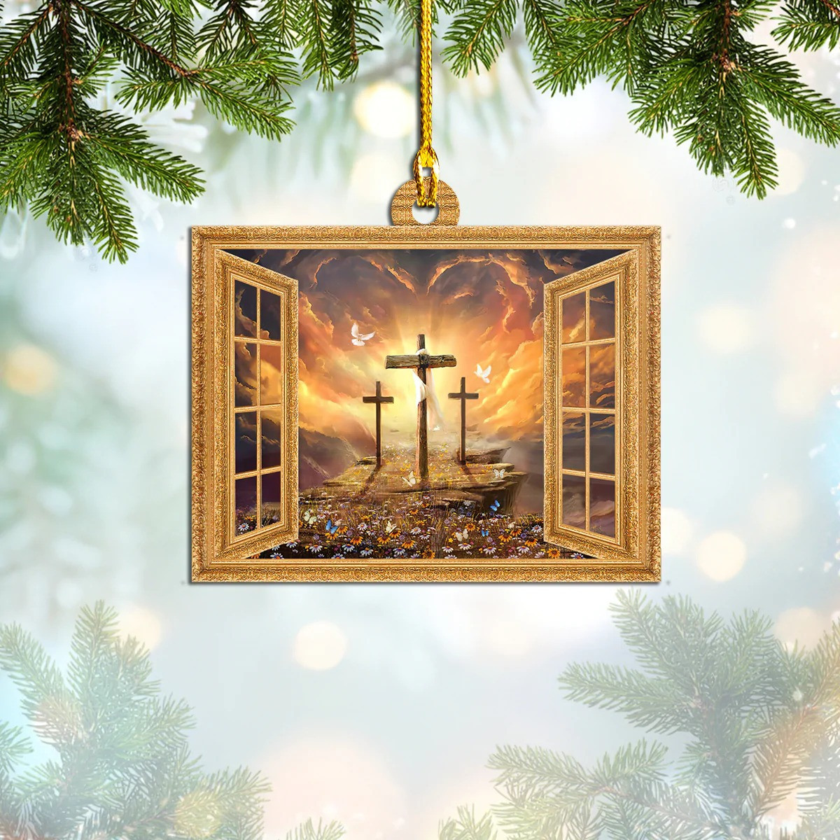 Cross Ornament Faith Based Christmas Ornaments Tree Decorating Ideas