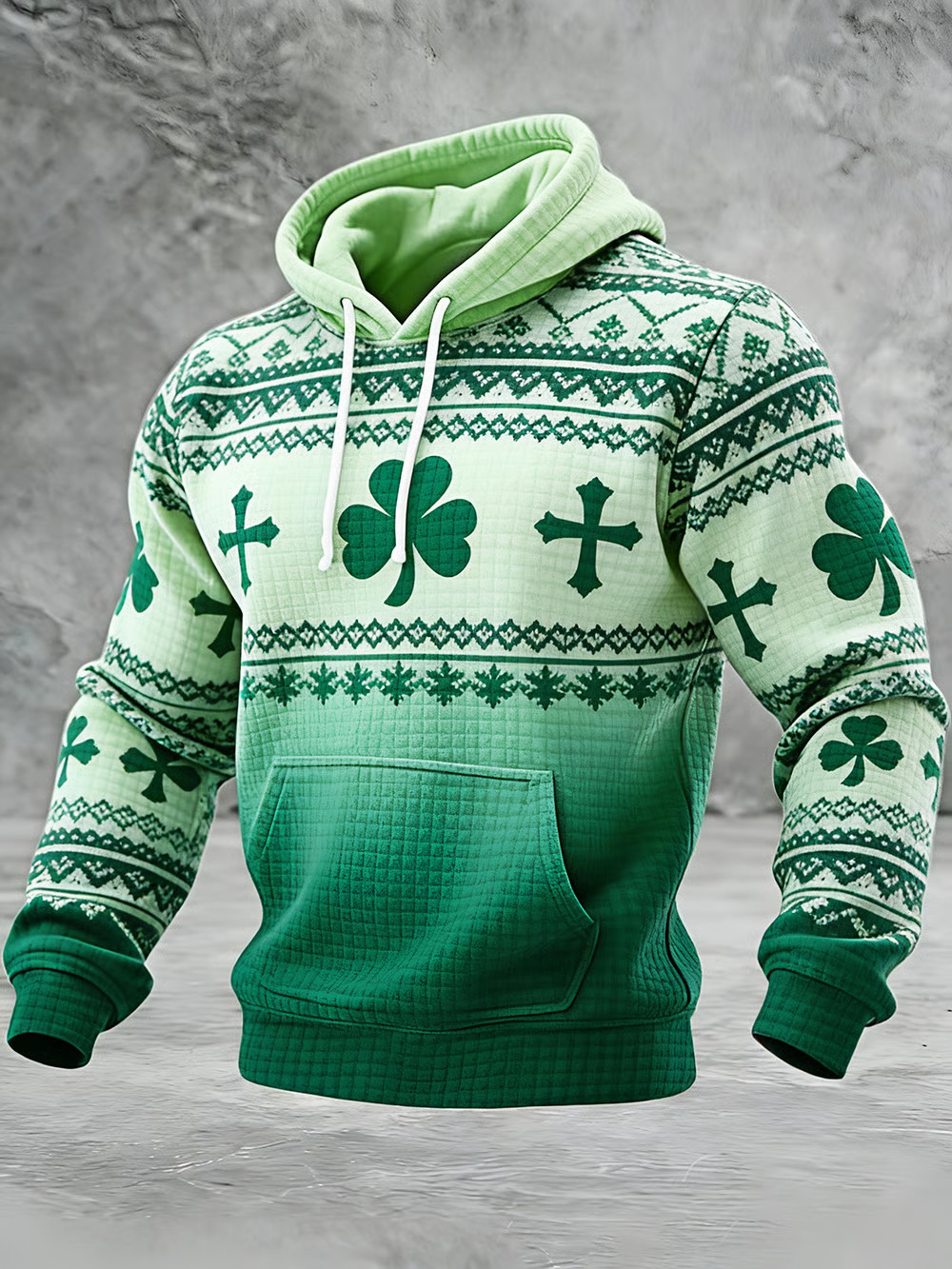 Cross Shamrock Hoodie St Patrick's Day Apparel Great St Patrick's Gift Ideas