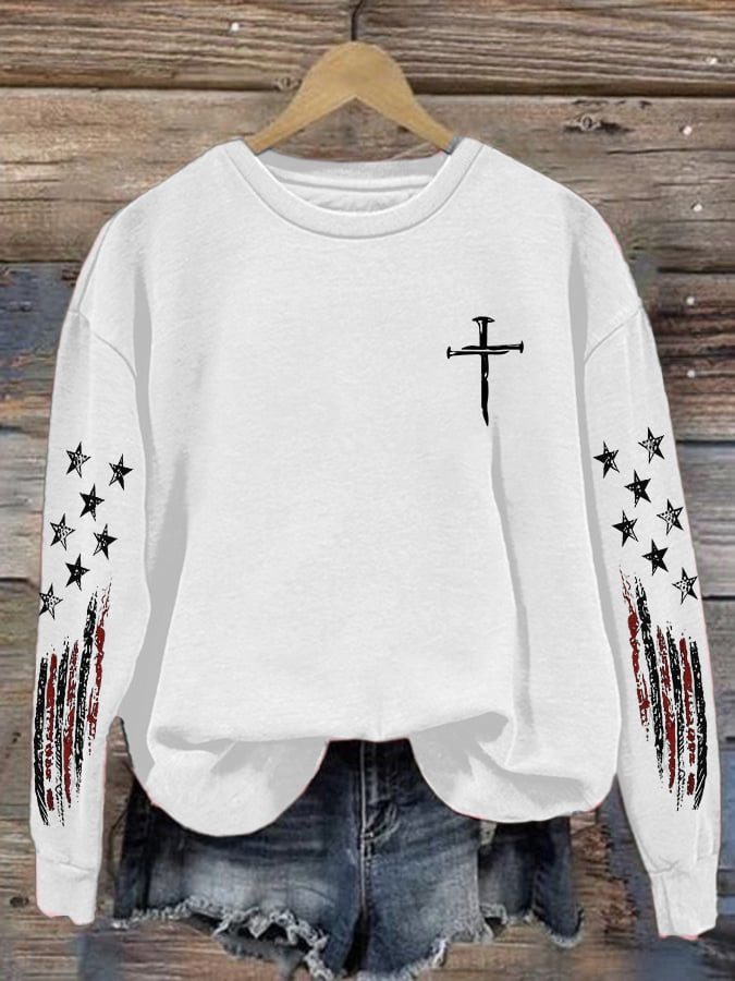 Cross USA 250th Anniversary Sweatshirt Faith Based Patriotic Clothing Gifts For 4Th Of July Cross USA 250th Anniversary Sweatshirt Faith Based Patriotic Clothing Gifts For 4Th Of July