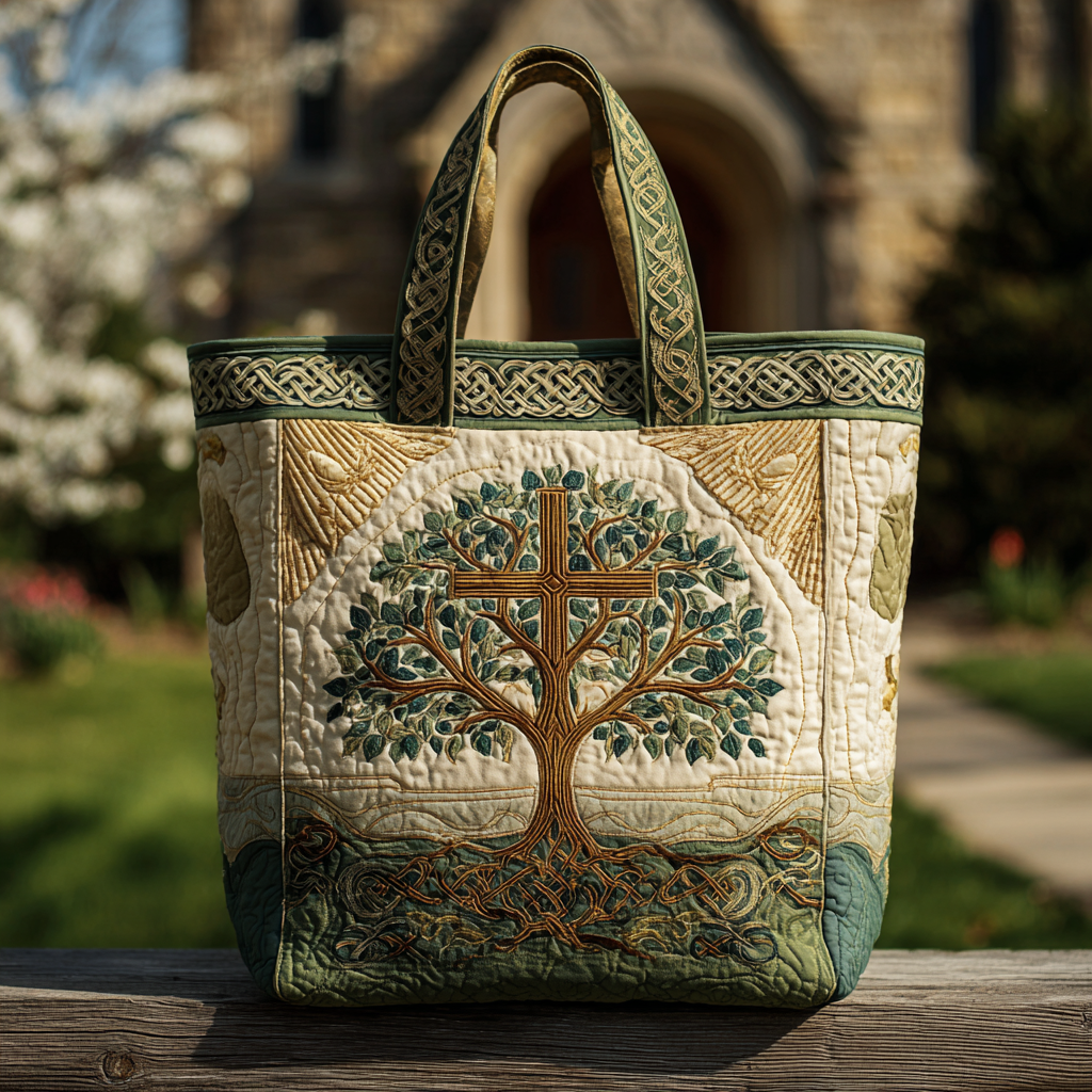 CrossCore Quilted Tote Bag Christian Marriage Gifts