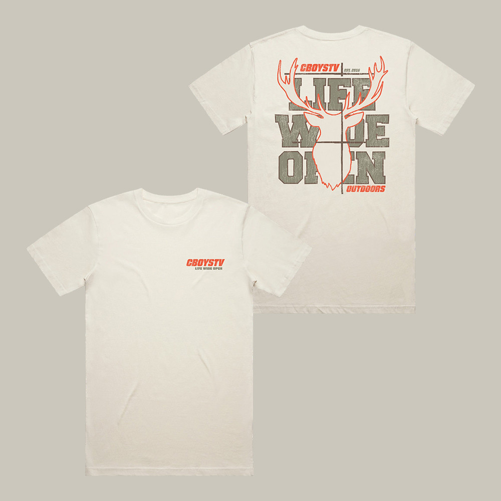 Crosshairds CBoystv T-Shirt Deer Art Life Wide Open Shirt CBoystv Gift For Gen Z