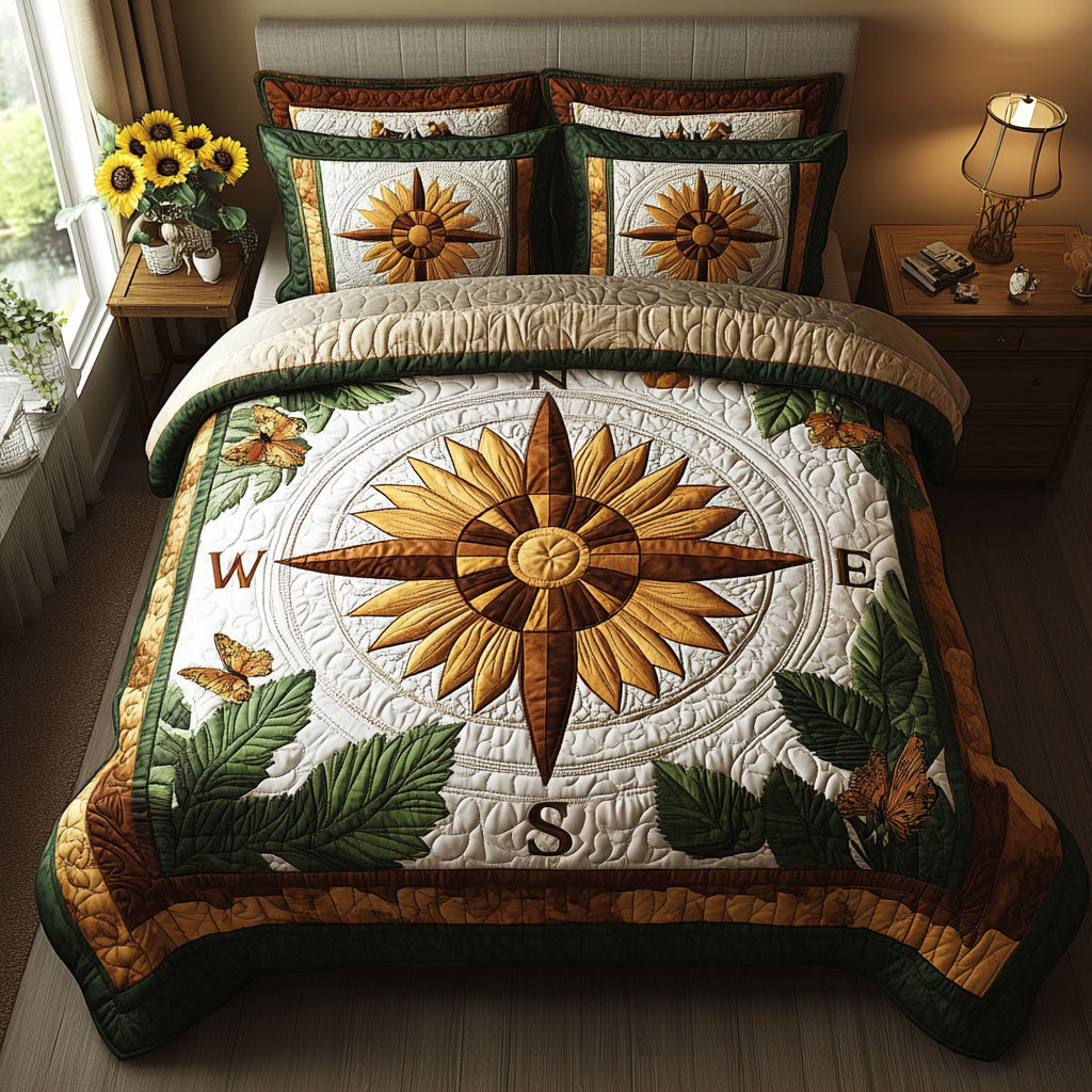 Crosswinds Quilted Bedding Set Bed Decor Gift For Mid Autumn Festival
