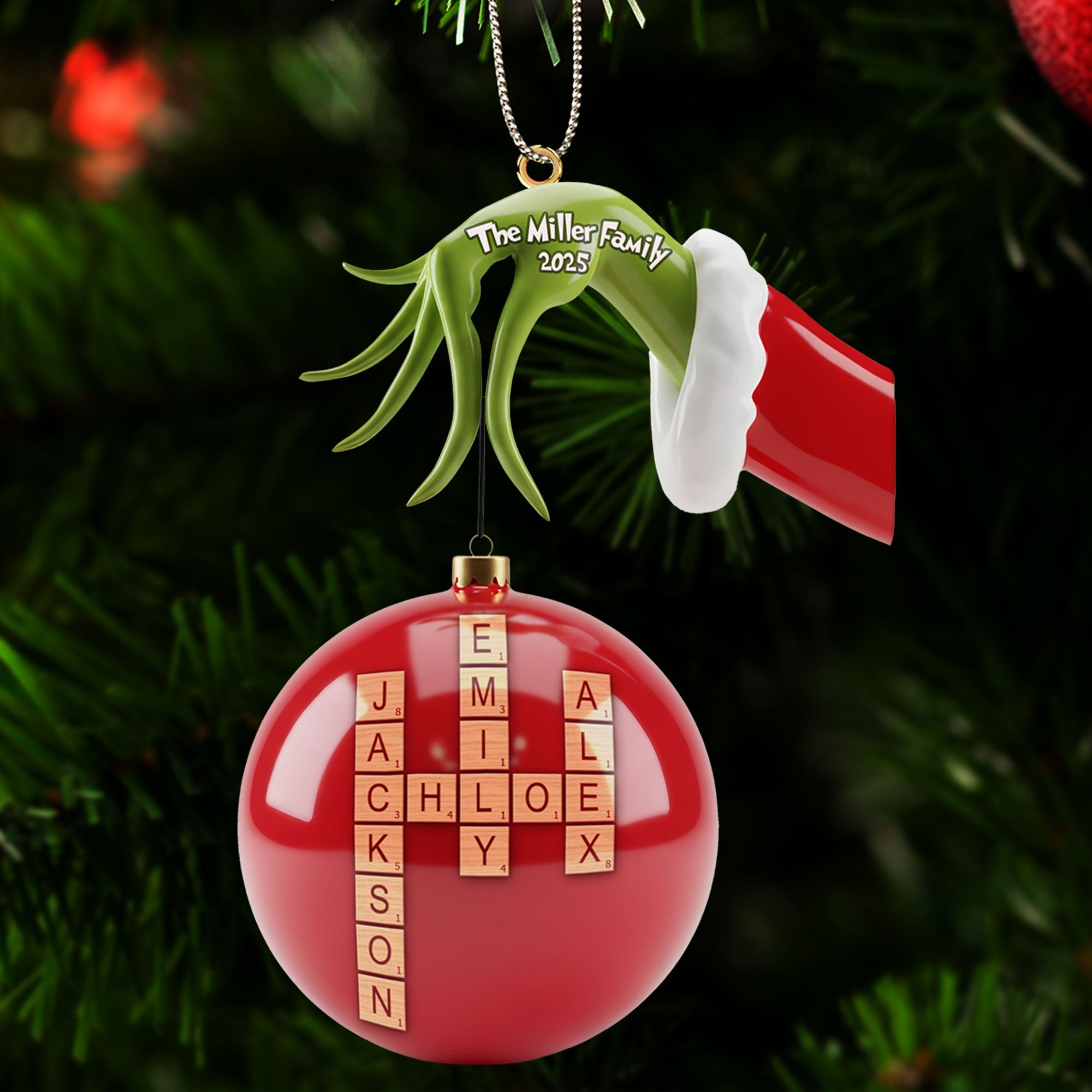 Crossword Family Name Ornament - Personalized Gift For Family Christmas Ornament - Festive Holiday Keepsake Gift Crossword Family Name Ornament - Personalized Gift For Family Christmas Ornament - Festive Holiday Keepsake Gift