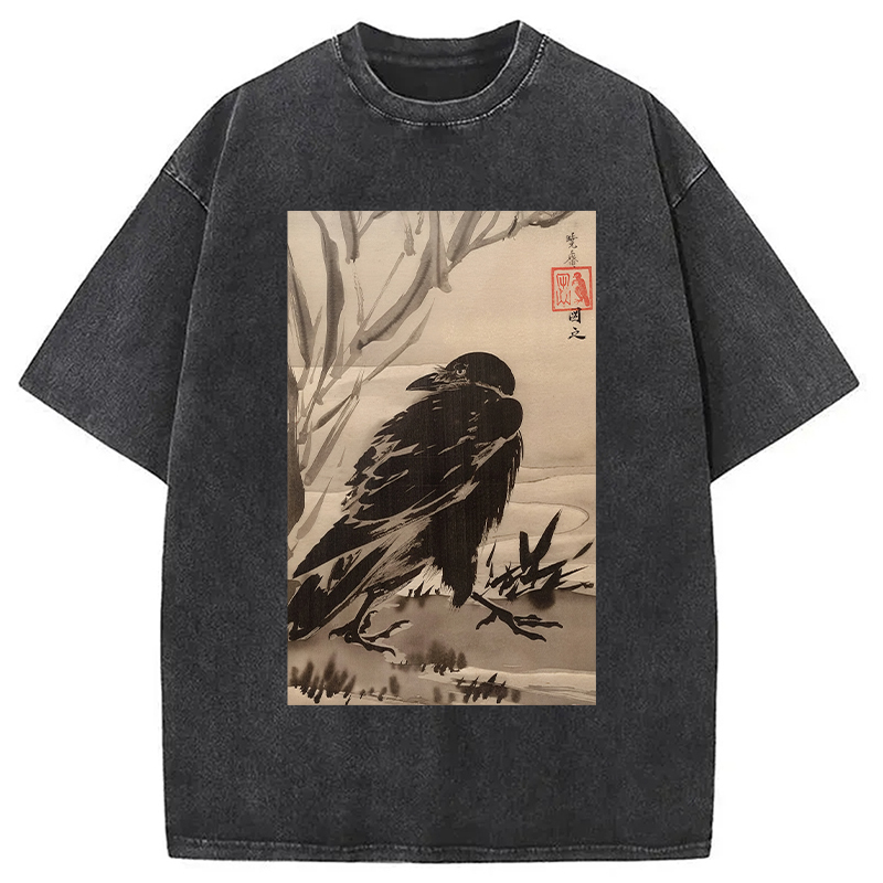 Crow And Reeds Washed T-Shirt Casual Vintage Everyday Look Gifts For Sister