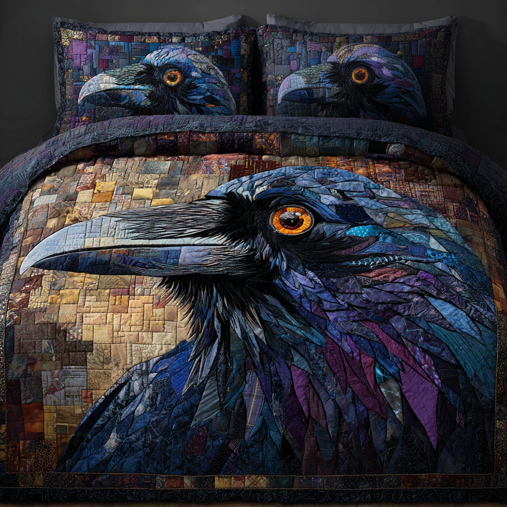 Crow Call Quilted Bedding Set Best Comforter Sets Crow Gift Ideas