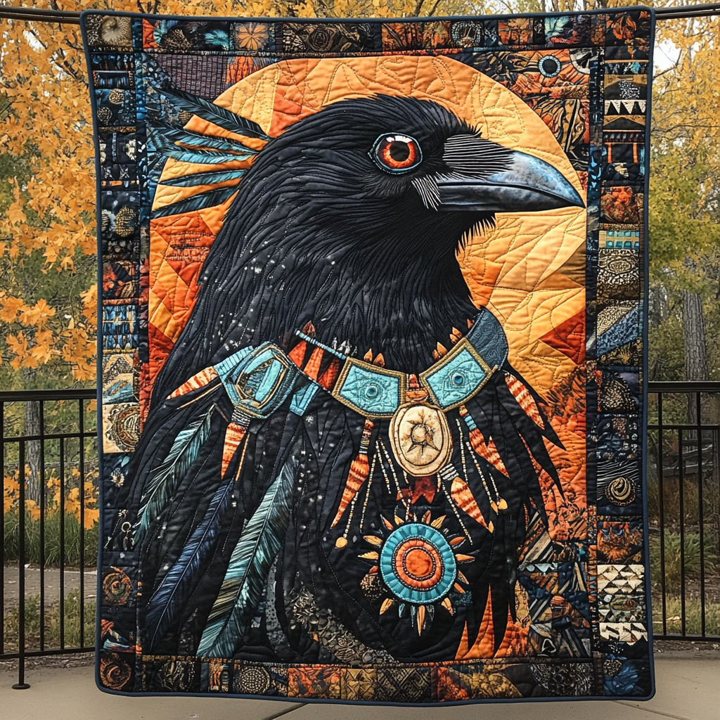 Crow Jewelry Quilted Blanket Gift Ideas For Bird Lovers