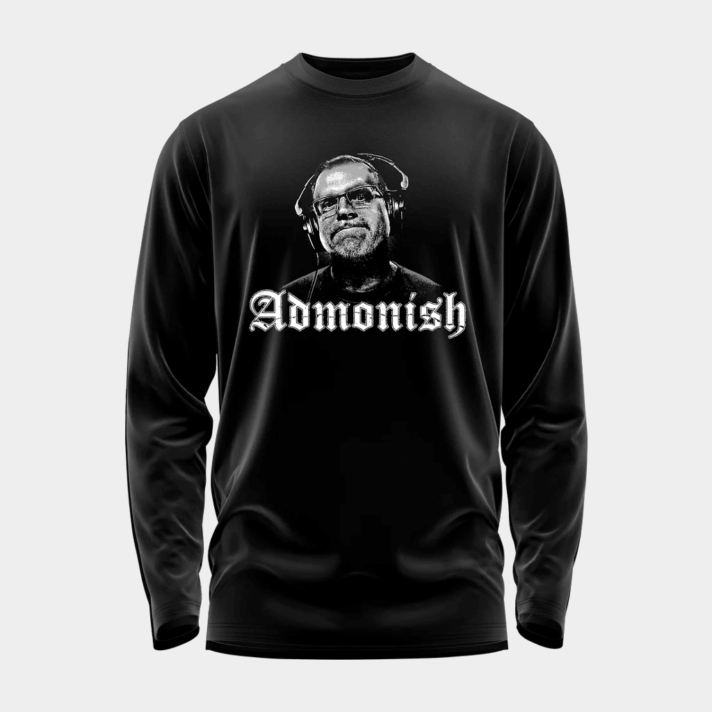 Crowder Merch Admonish Long Sleeve Shirt Black Presents For Boyfriend
