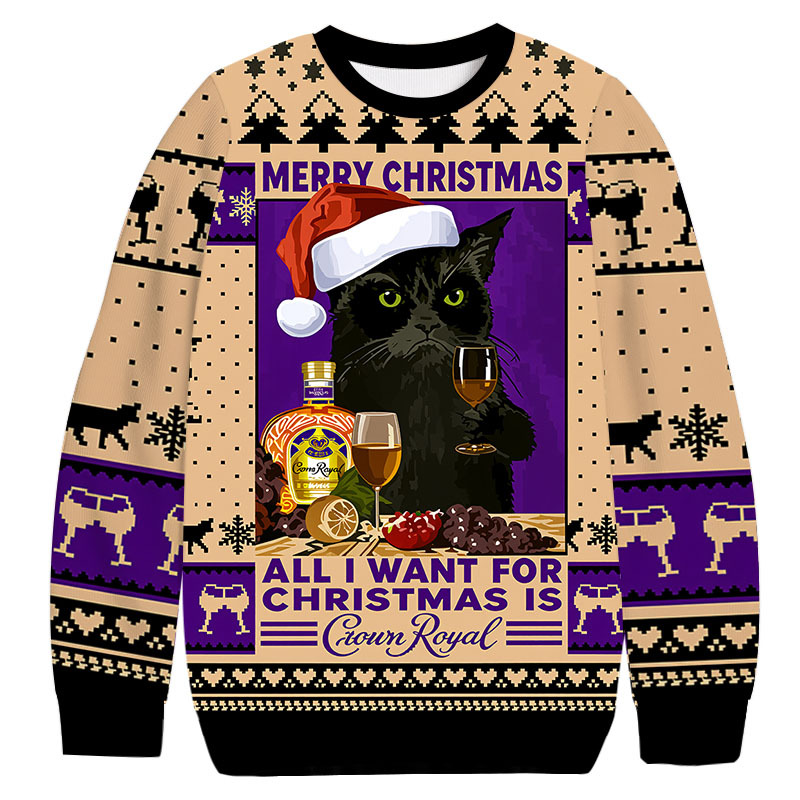 Crown Royal Is All I Want For Christmas Ugly Sweatshirt Holiday Season Gag Gift Top Crown Royal Is All I Want For Christmas Ugly Sweatshirt Holiday Season Gag Gift Top