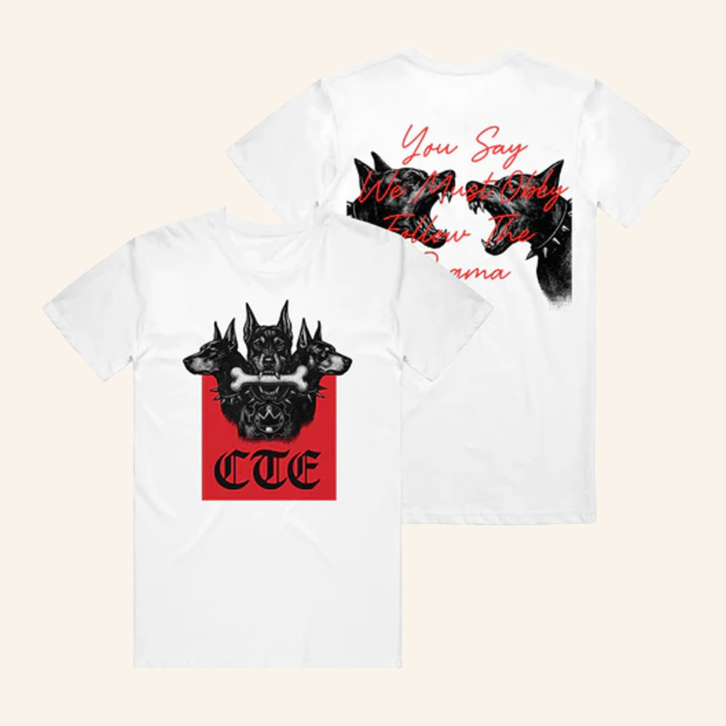 Crown The Empire Band Merch Dogma White T-Shirt Gift Ideas For Fans