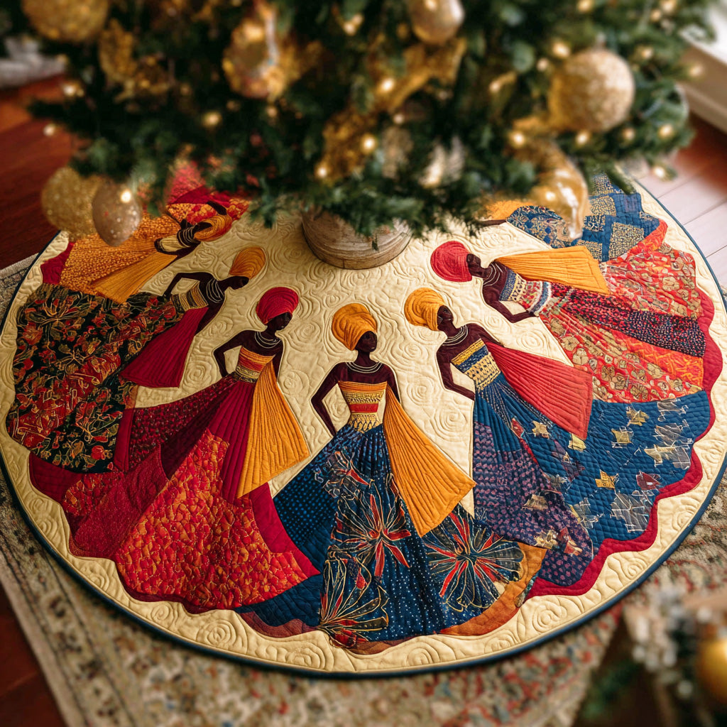 Crowned Essence Christmas Quilted Tree Skirt Holiday Decor Indoor Top Christmas Gifts 2025