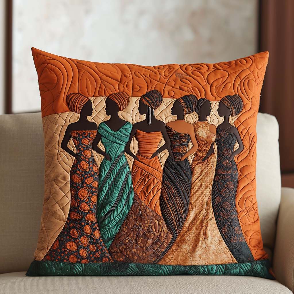 Crowned in Nature Quilted Pillow Case Best Throw Pillow Covers African American Gifts For Her