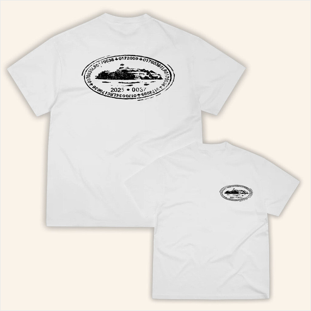 Crtzrtw Merch Island Stamp T-Shirt White Gifts For My Boyfriend Birthday Gifts For Best Friend