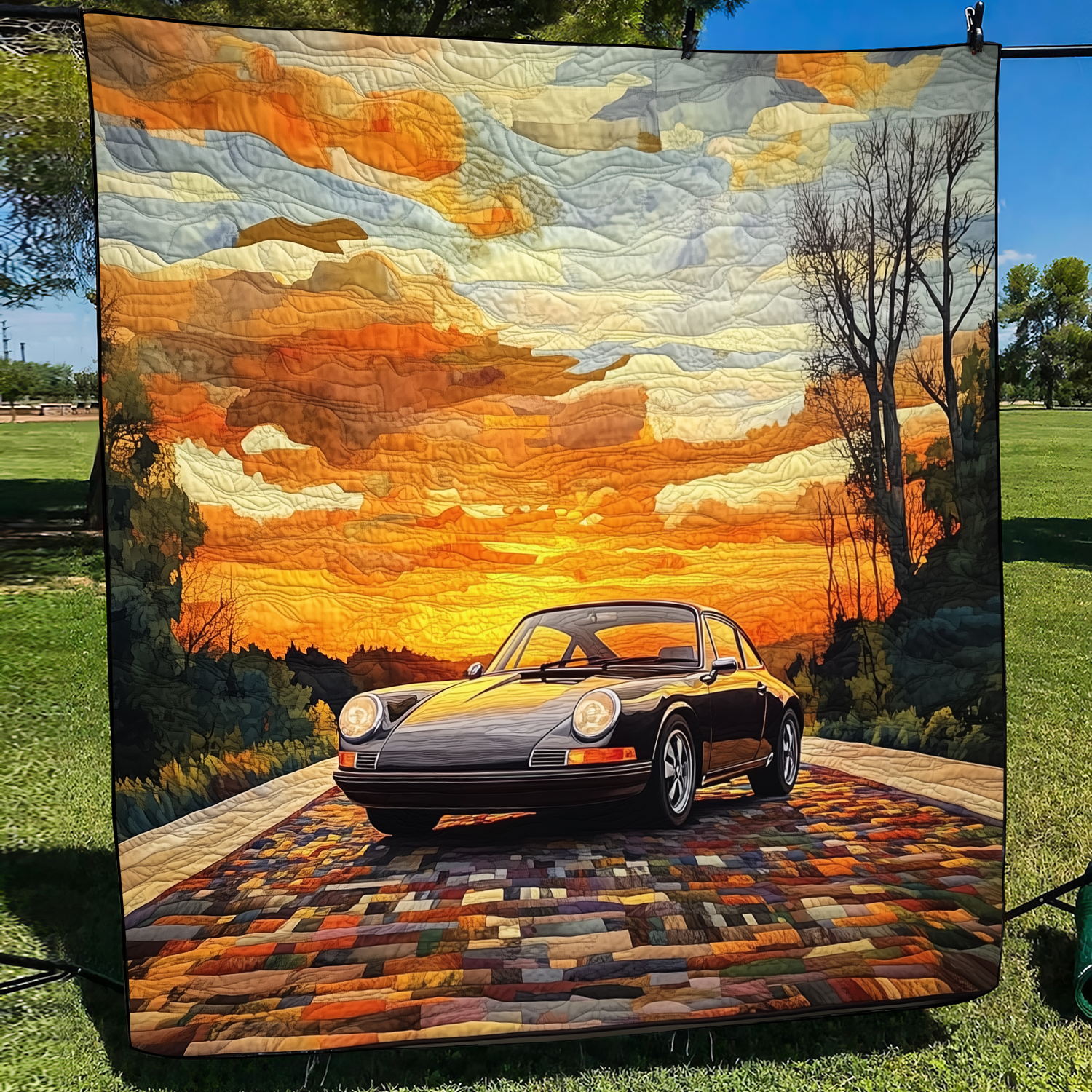 Cruisin Classics Quilted Blanket Unique Gifts For Car Lover