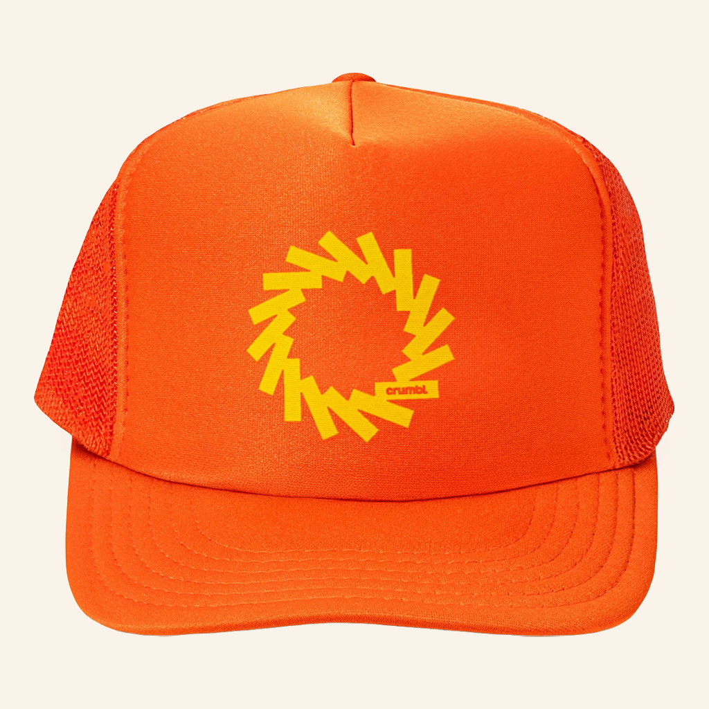 Crumbl Merch Crumbl Orange Sunbeam Trucker Hat Great Gifts For Sisters