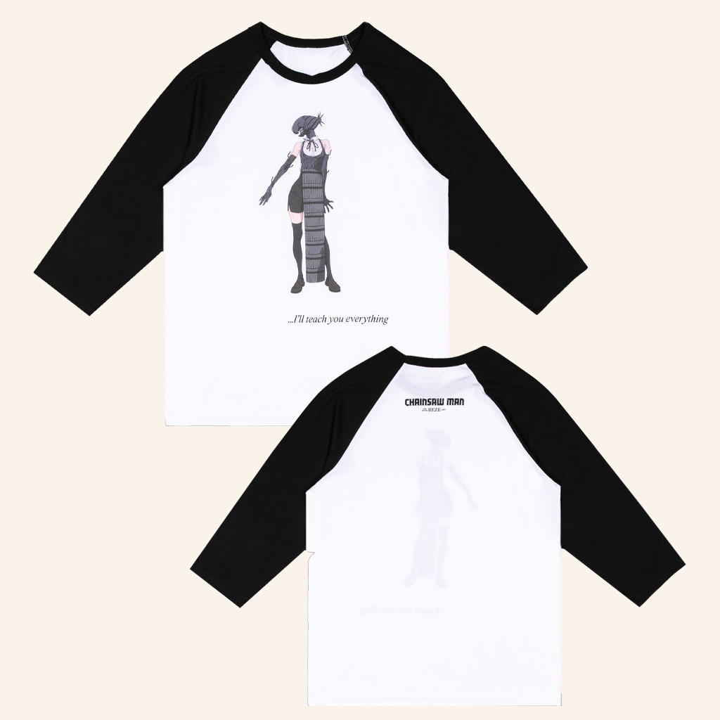 Crunchyroll Merch Chainsaw Man The Movie Reze Arc Bomb Girl Raglan T-Shirt Gifts For Him Crunchyroll Merch Chainsaw Man The Movie Reze Arc Bomb Girl Raglan T-Shirt Gifts For Him