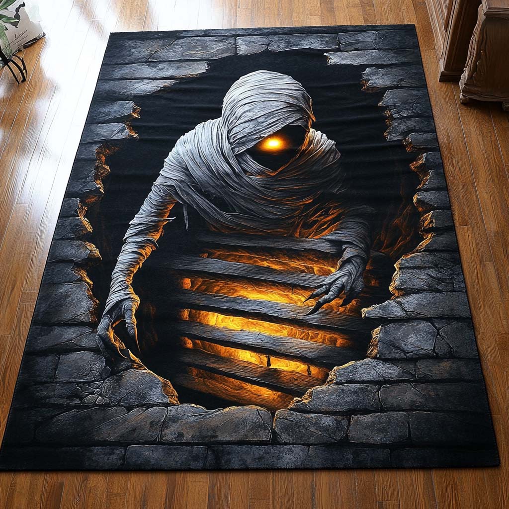 Crypt Mummy Area Rug Front Door Decor Halloween Gifts For Her
