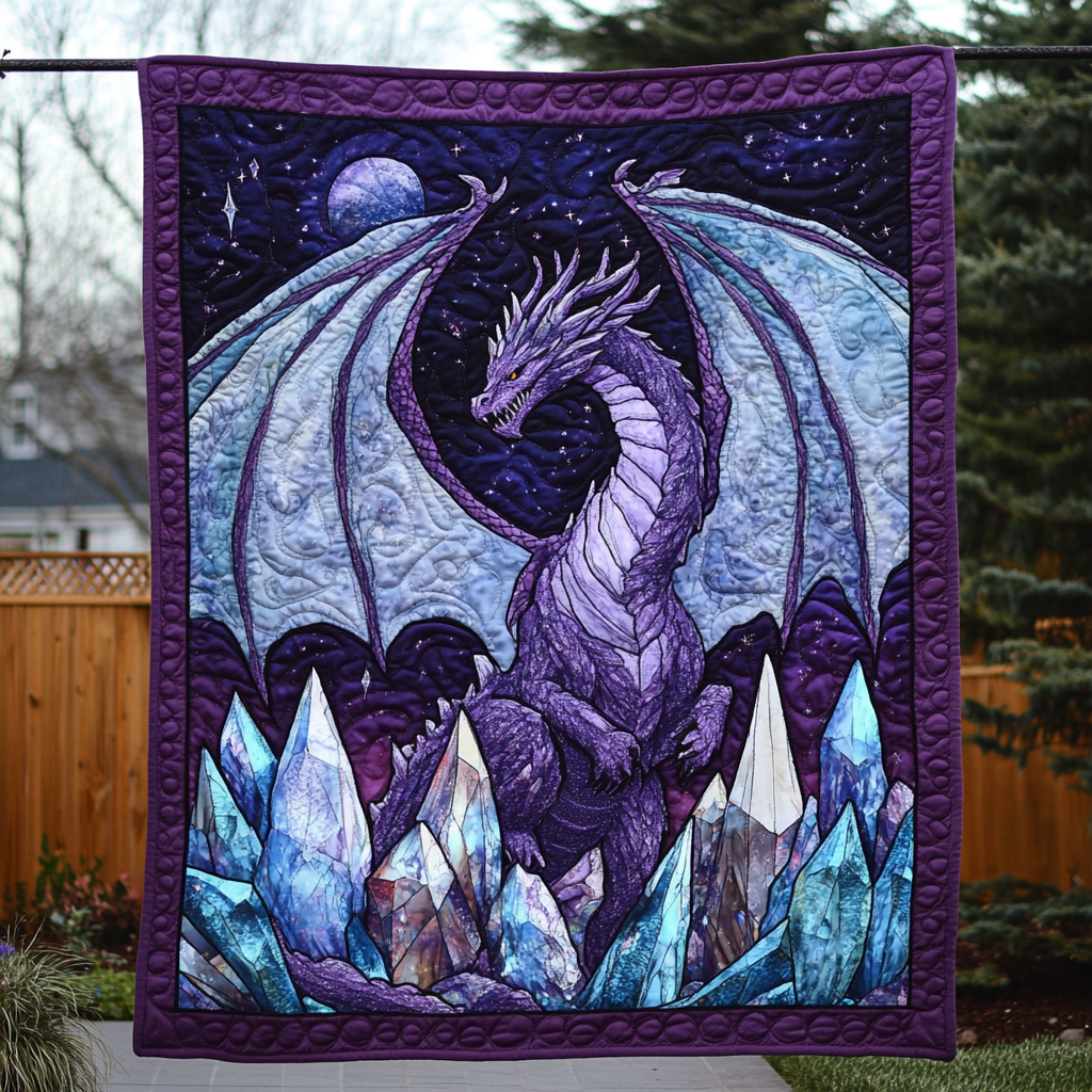 Crystal Claw Quilted Blanket Gift For Dragon Lover