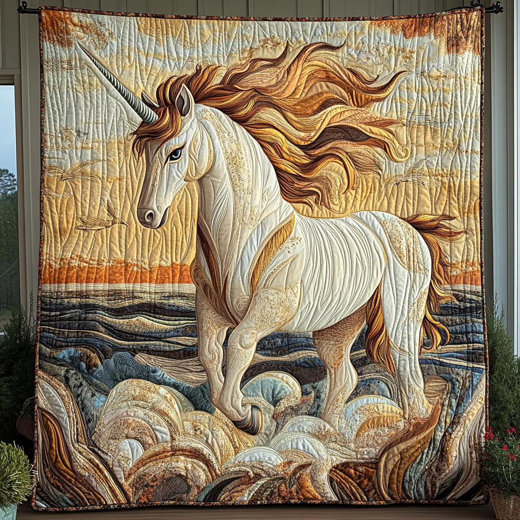 Crystal Horn Quilted Blanket Best Unicorn Gifts