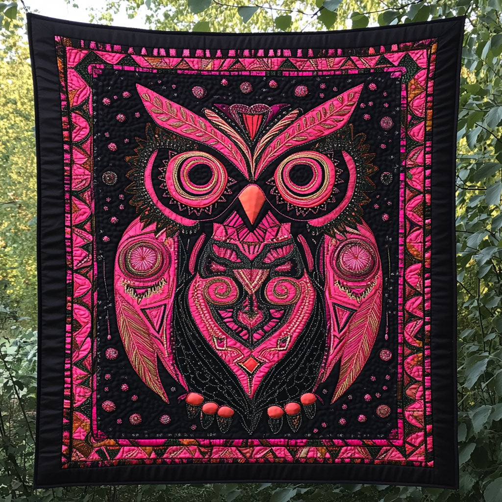 Crystal Owl Quilt Comfortable Microfiber Quilt Blanket for Everyday Use