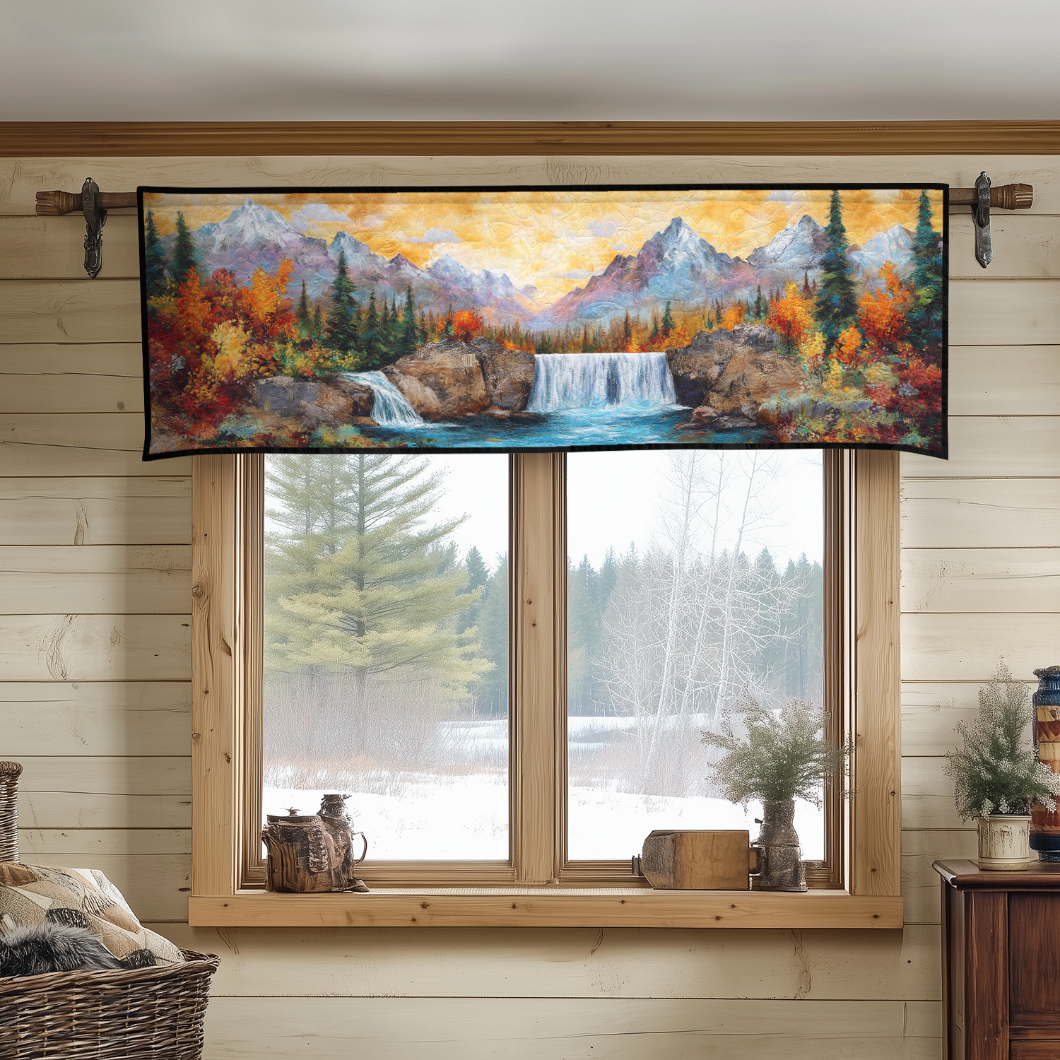 Crystal Rapids Quilted Valance Home Decor Items Christmas Gifts For Relatives