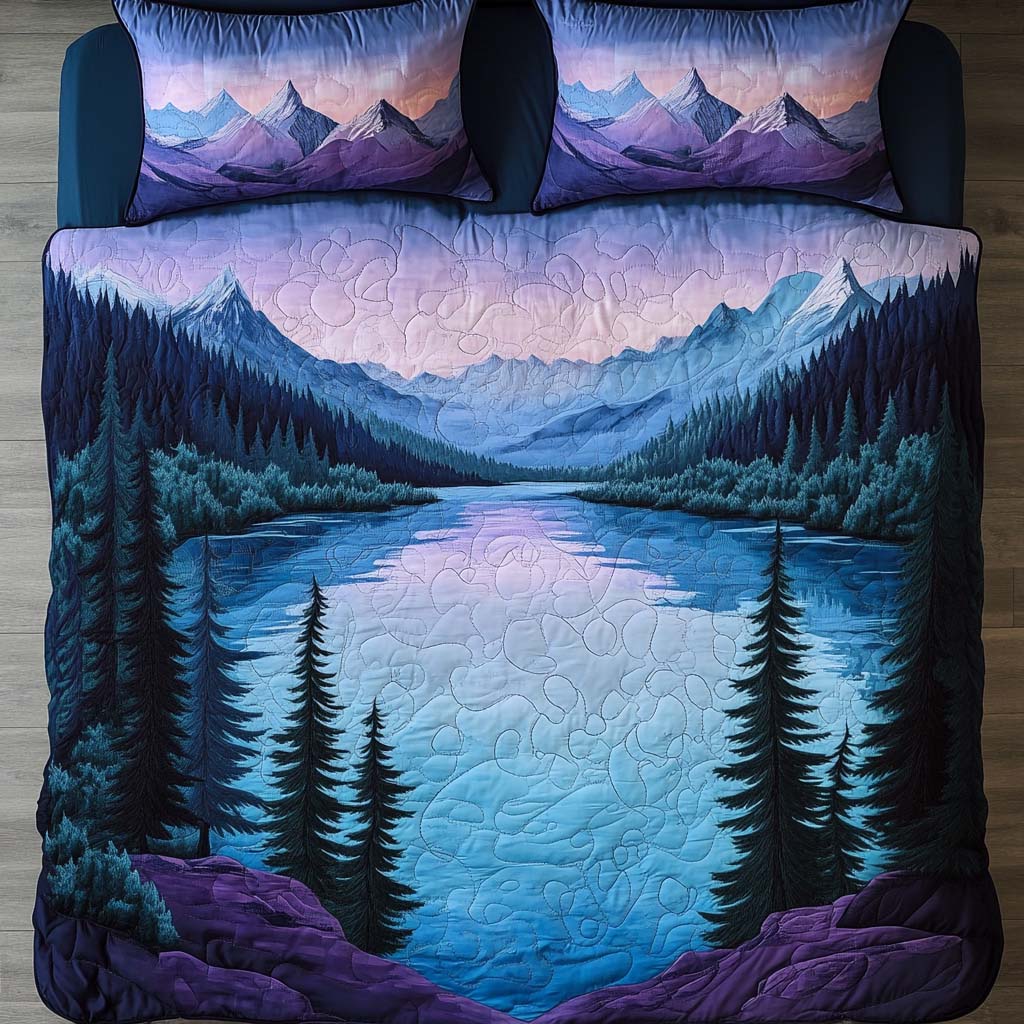 Crystal Reflections Quited Bedding Set Cozy Bedding Merch Gift That Brings Sweet Dreams