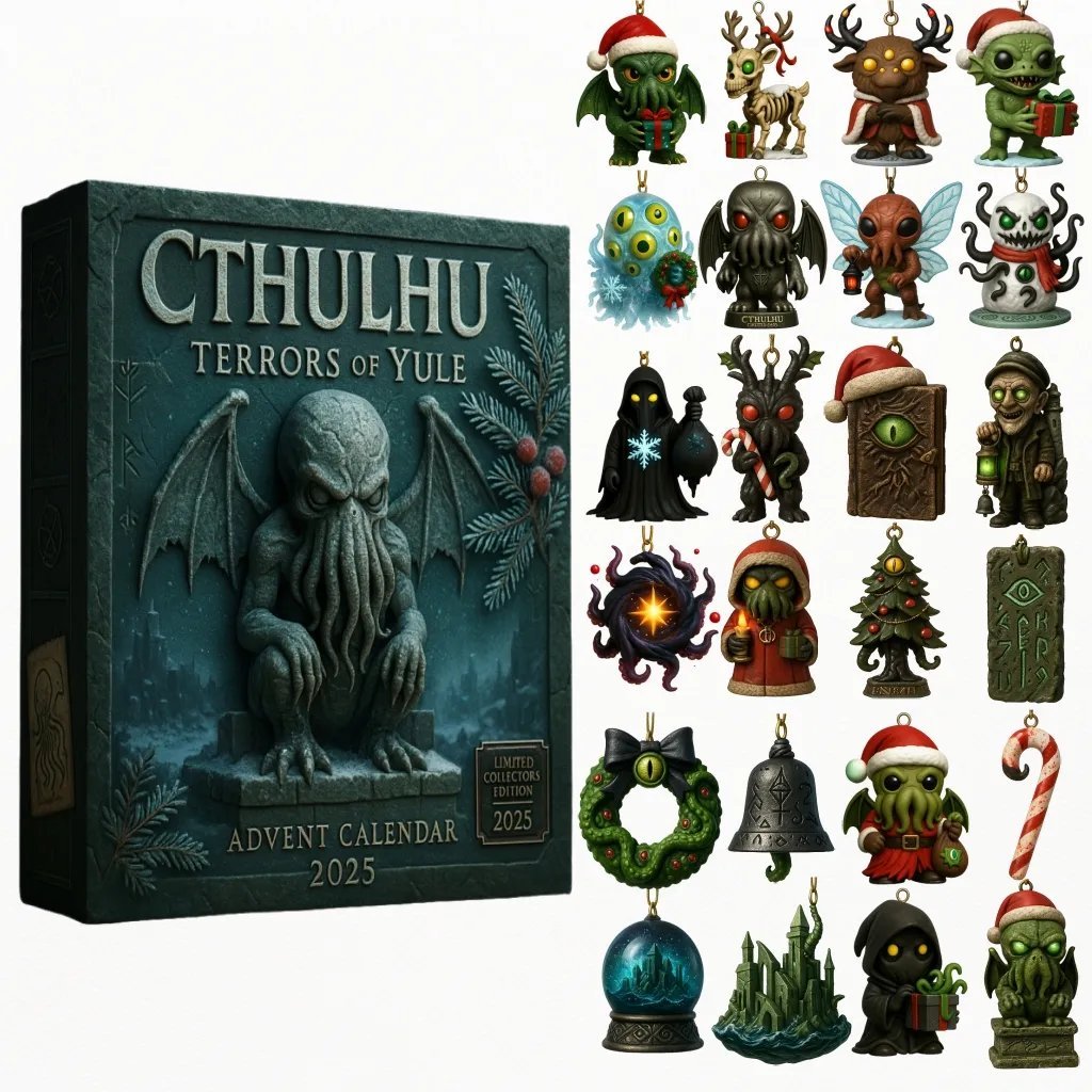 Cthulhu Terrors Of Yule Advent Calendar 2025 Table Decor Christmas Gifts For Monster Lovers