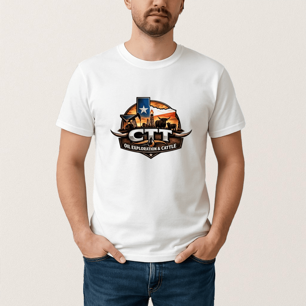 Ctt Oil Exploration And Cattle Graphic T-Shirt Funny Clothes Gift For Husband