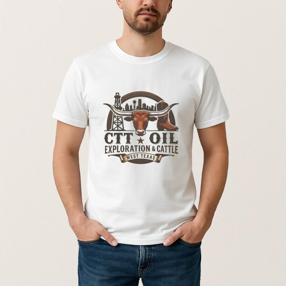 Ctt Oil Exploration And Cattle Midland Texas T-Shirt Trendy Clothes Gift For Him