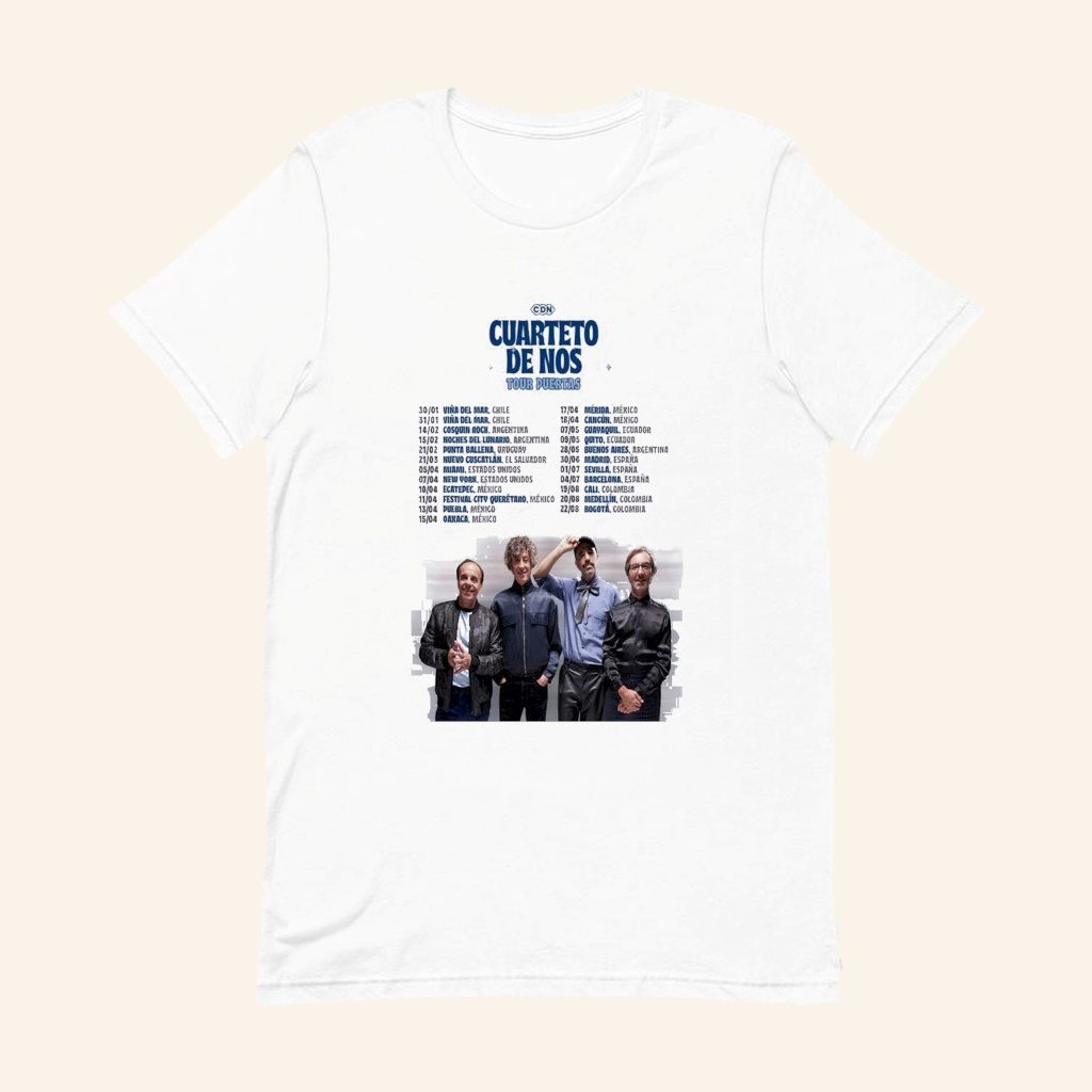 Cuarteto De Nos Tour Puertas 2026 T-Shirt Cuarteto De Nos Merch Gifts For Music Fans