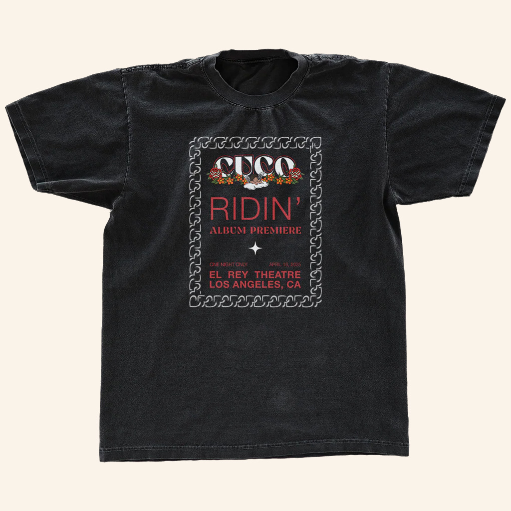 Cuco Merch Cuco Ridin' Album Premiere T-Shirt Gifts For Music Enthusiasts