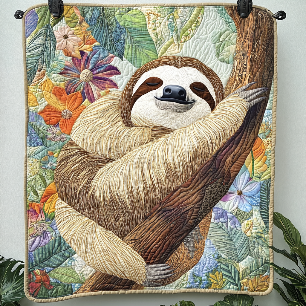 Cuddle Time Quilted Blanket Sloth Present Ideas