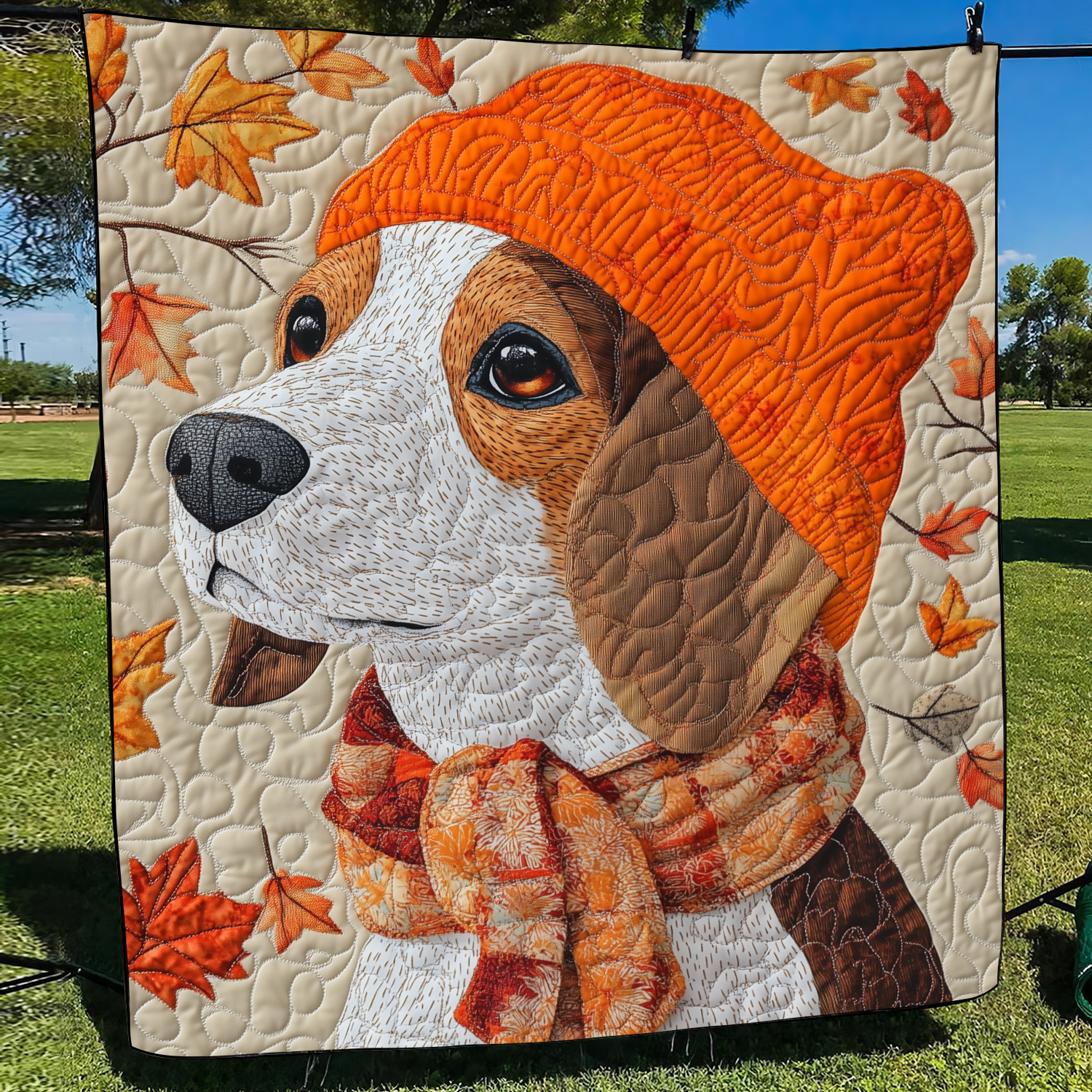Cuddly Beagle Quilted Blanket Cute Blankets For Bed