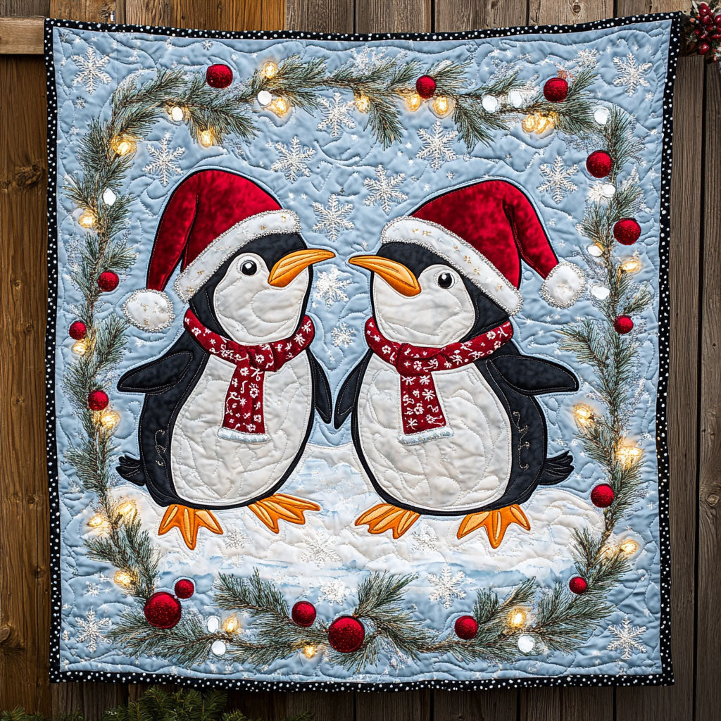 Cuddly Penguin Quilt Blanket Christmas Blanket Penguin Presents For Her