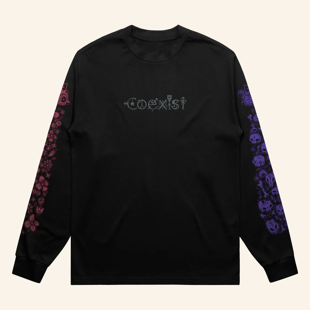Cult Of The Lamb Merch Cult Of The Lamb Coexist Long Sleeve T-Shirt Gift For Him Cult Of The Lamb Merch Cult Of The Lamb Coexist Long Sleeve T-Shirt Gift For Him