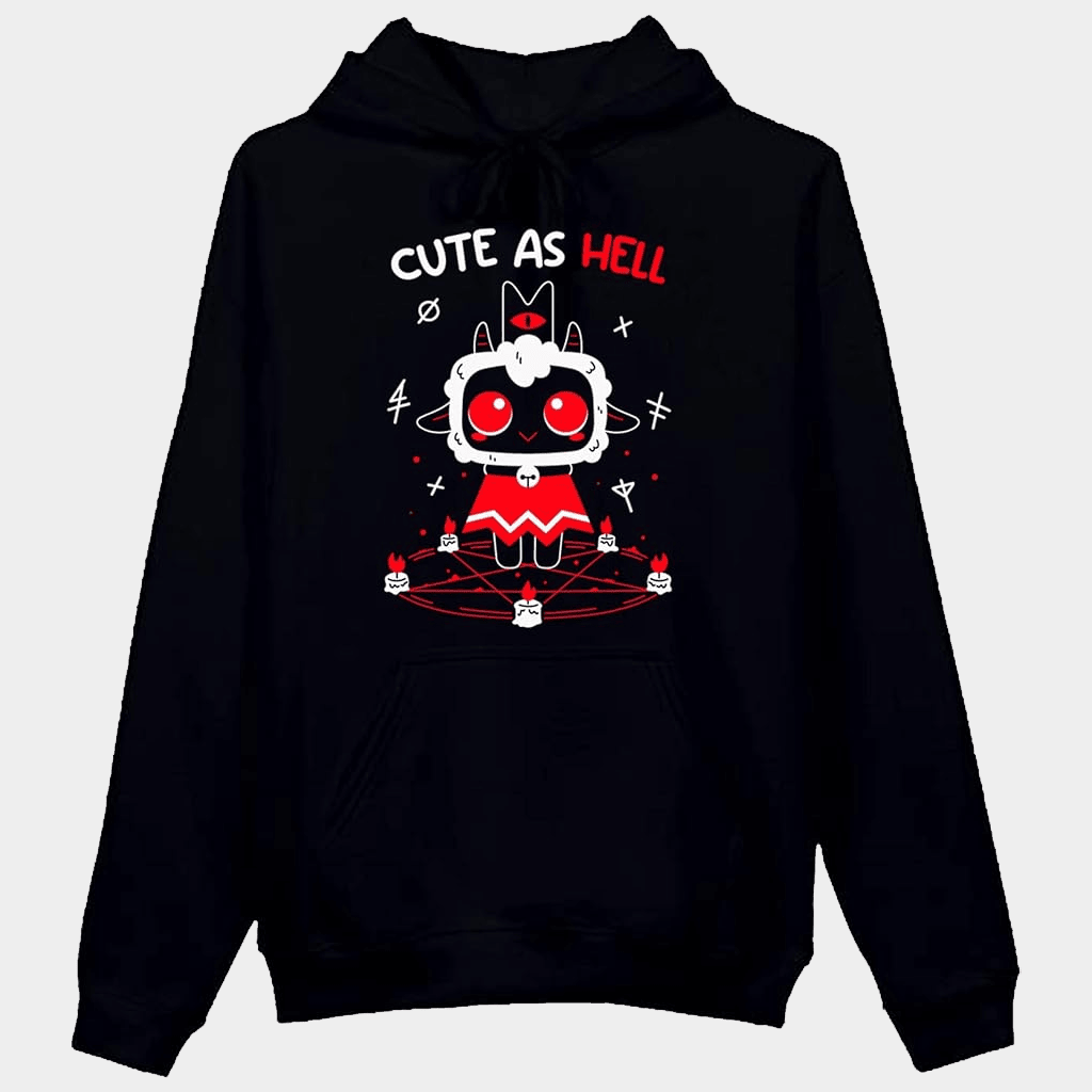 Cult Of The Lamb Merch Cute As Hell Hoodie Black Gifts For Game Lovers